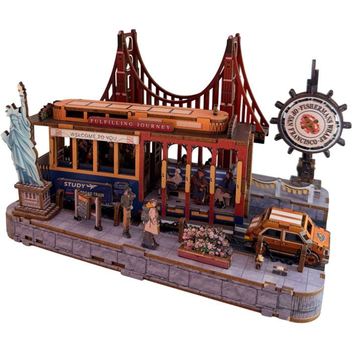 Book Nook - Kit DIY a construire Maquette 3D Serre Livre - Rue de New York Nookland - 22 x 14 x 14 cm