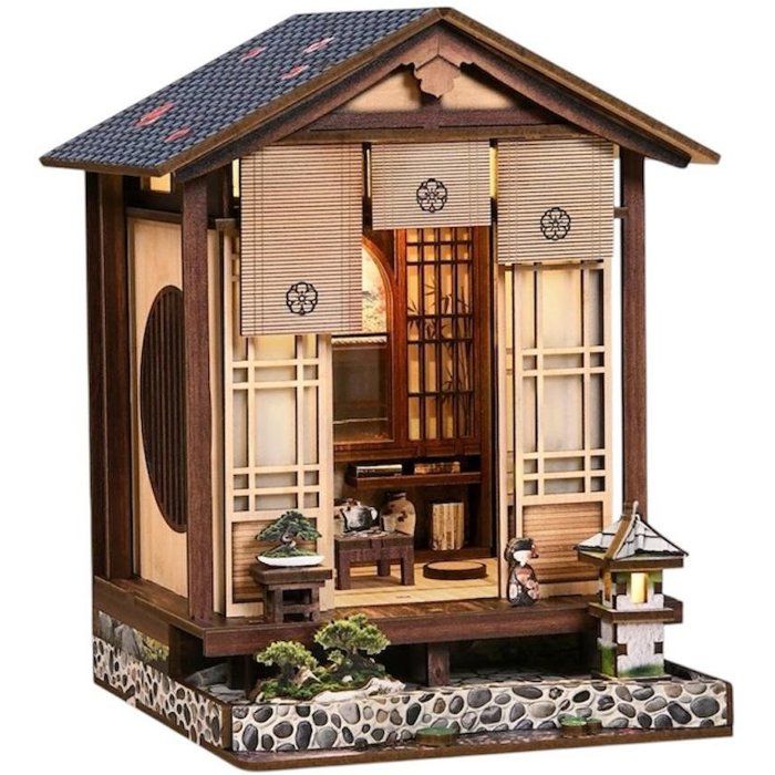 Book Nook - Kit DIY a construire Maquette 3D Serre Livre - Zen house Nookland - 12,5 x 12 x 17 cm