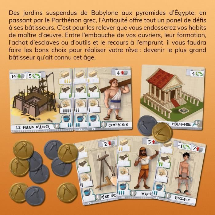Jeu d'ambiance - Asmodee - Les B‚tisseurs : AntiquitÈ - Devenez le premier b‚tisseur du royaume