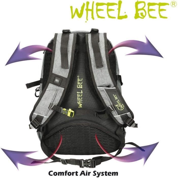 Wheel Bee Revolution Sac a Dos Enfants, 46 cm, 30 liters, Gris - 950022