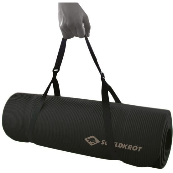 Schildkröt Fitness tapis de fitness 15 mm 183 x 61 cm caoutchouc noir
