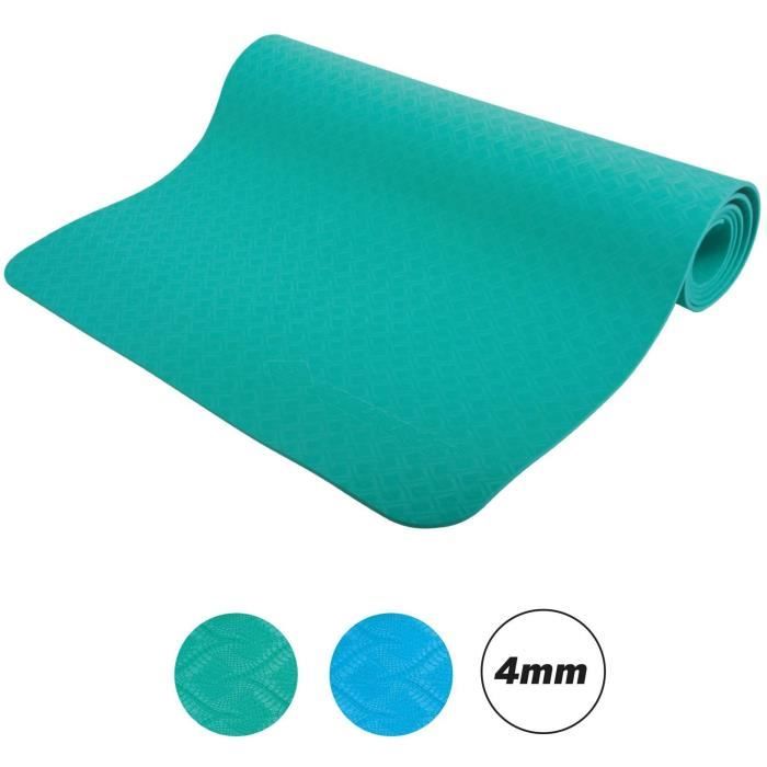 Tapis de yoga - FITNESS - SCHILDKR÷T - 180 x 61 cm - 4 mm - Sac inclus - Vert