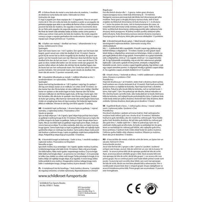 Schildkrot Funsport Set de boules de pÈtanque Argent et Noir - 4000885700084