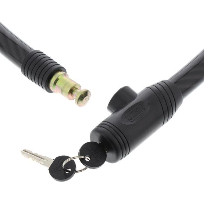 Antivol vélo - BURG WACHTER - 570 120 - Câble acier 25 mm - Gaine PVC - 120 cm