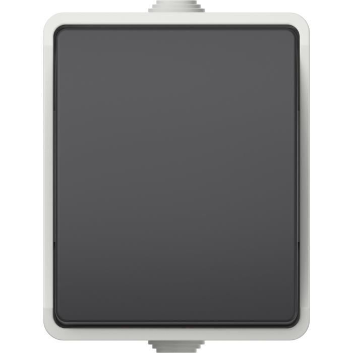 Interrupteur va-et-vient - Aquatop - IP54 - Gris - Intérieur - Plastique haute résistance