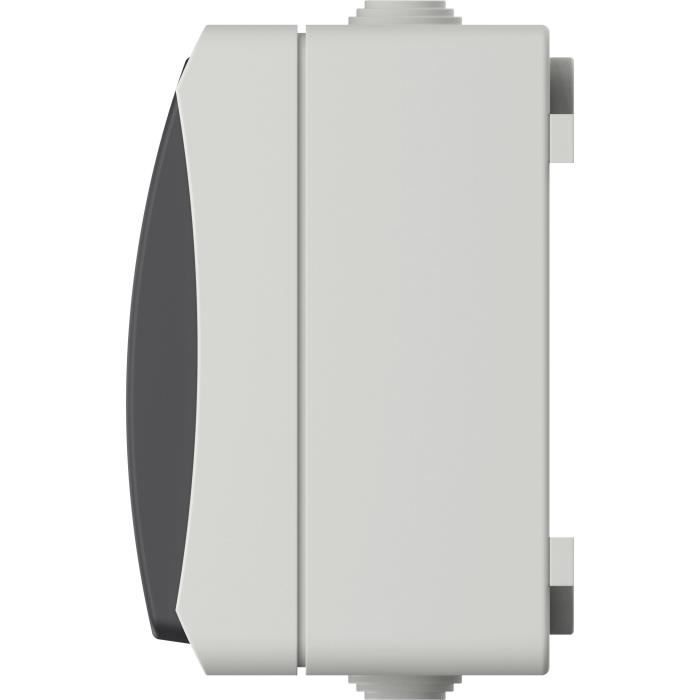 Interrupteur va-et-vient - Aquatop - IP54 - Gris - Intérieur - Plastique haute résistance