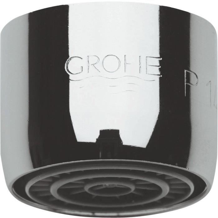Mousseur - GROHE - ChromÈ 13928000 - Filetage interne - AÈrateur classe A - 15,0 l/min