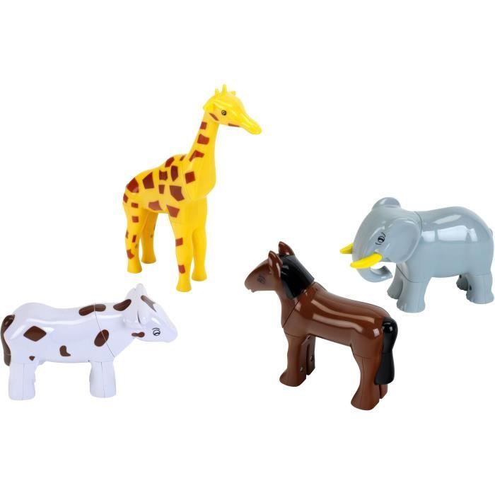 Animaux magnétiques - KLEIN - 0071 - 4 grands animaux Funny Puzzle, sachet - 16 pieces - Des 12 mois
