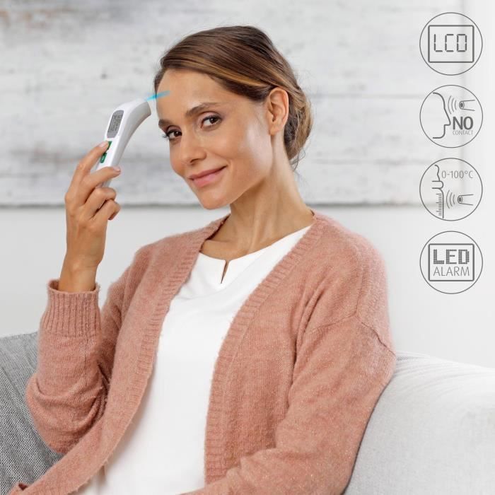 Thermometre - MEDISANA - TM 760 - Sans contact - Mesure précise viseur LED - Signal sonore - Mémoires - Dispositif medical certifié