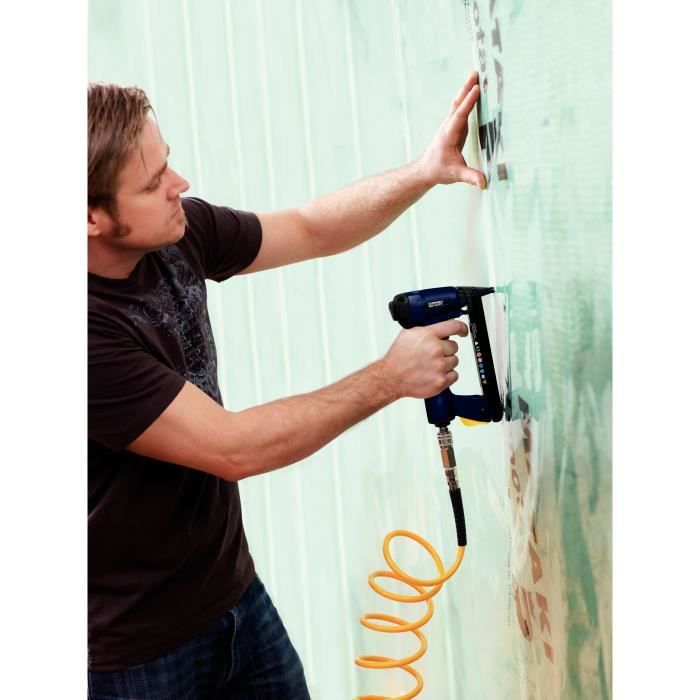 Agrafeuse Pneumatique - RAPID - PS111 - Corps en Magnésium - Compatible avec Agrafes N°140