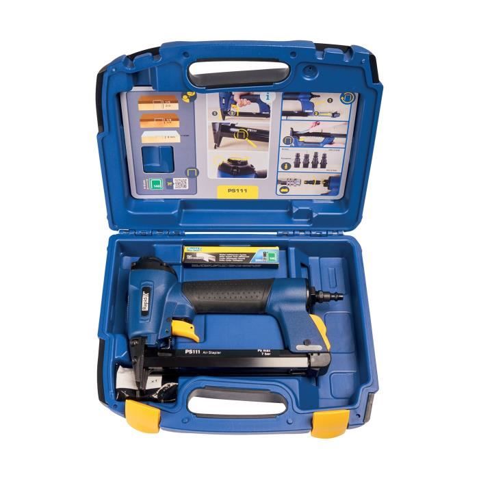 Agrafeuse Pneumatique - RAPID - PS111 - Corps en Magnésium - Compatible avec Agrafes N°140