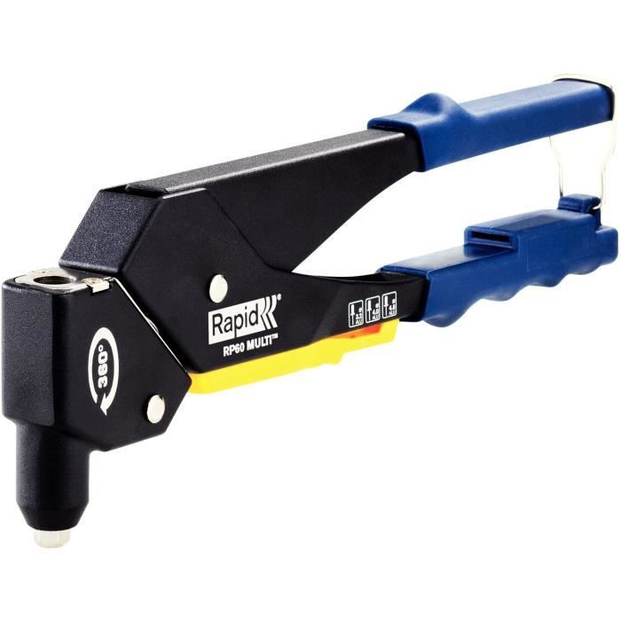 Pince RP60 Multi tete pivotante coffret 250 rivets + 3 forets - RAPID - 5001128