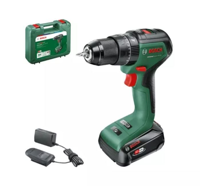 Perceuse a percussion Universal Impact 18V-60 - BOSCH - avec 1 batterie 2Ah - coffret - 06039D7101