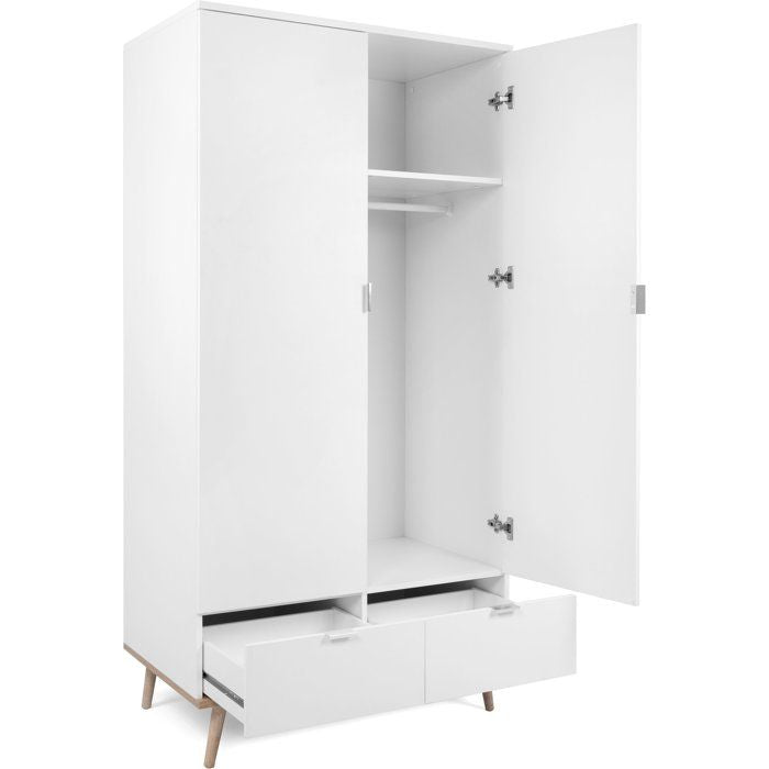 Armoire de chambre - GÖTEBORG 61 - Chene sonoma / Blanc - 2 portes battantes - 90 x 55 x 180 cm