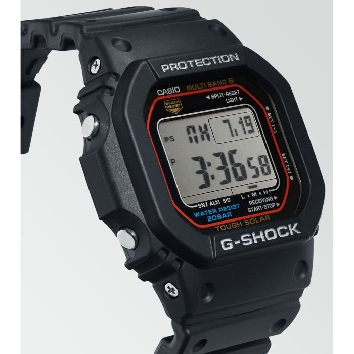 Montre - CASIO - G-Shock The Origin - Fonction solaire - Résistante aux chocs - Homme Noir