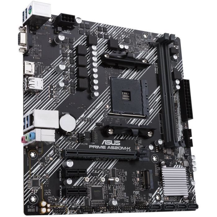Carte mere - ASUS - PRIME A520M-K - AMD A520 - Emplacement AM4 micro ATX