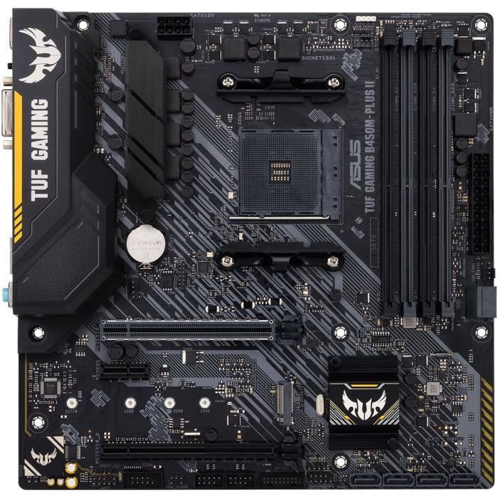Carte mere - ASUS - TUF Gaming B450M-Plus II - AMD B450 - Emplacement AM4 micro ATX