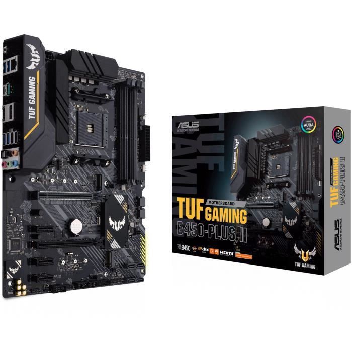 Carte mere - ASUS - TUF GAMING B450-PLUS II - AMD B450 - Emplacement AM4 ATX