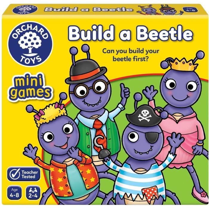 Jeu de sociÈtÈ - ORCHARD - Build a Beetle - Jeu de voyage compact - 2 a 4 joueurs - a partir de 4 ans