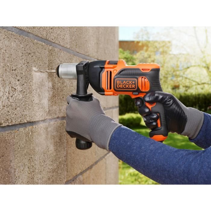 Perceuse a percussion - BLACK & DECKER - BEH850K - Electrique - 2 vitesses - 850W