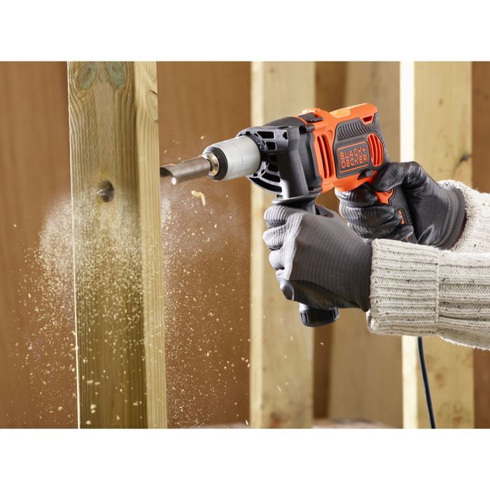 Perceuse a percussion - BLACK & DECKER - BEH850K - Electrique - 2 vitesses - 850W
