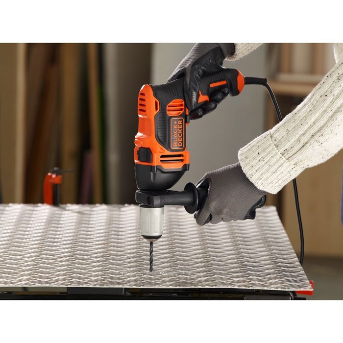 Perceuse a percussion - BLACK & DECKER - BEH850K - Electrique - 2 vitesses - 850W