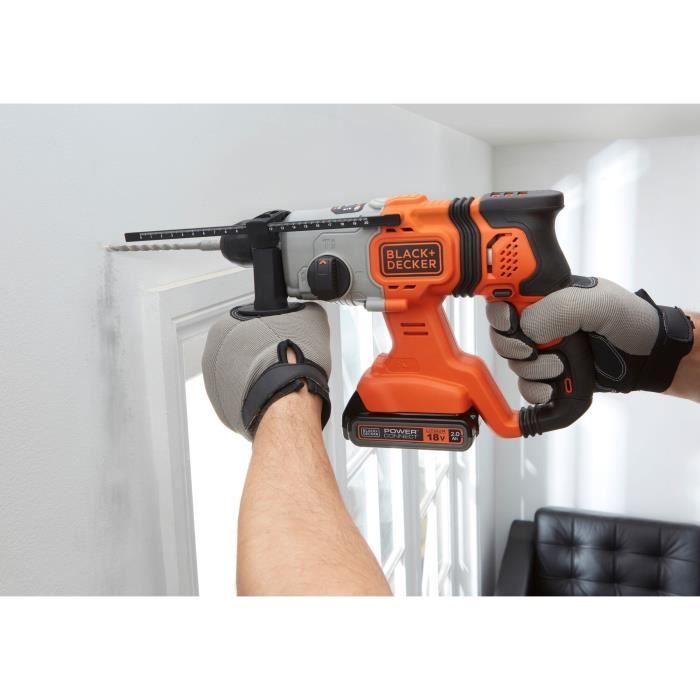 Perforateur sans fil - BLACK&DECKER - BCD900B-XJ - 18V - Avec foret béton 6mm - Sans batterie