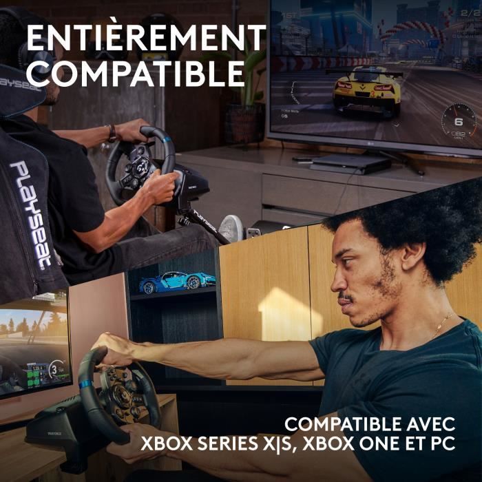 Volant de course et pédales G923 - Logitech G - Compatible Xbox serie X/S, One et PC