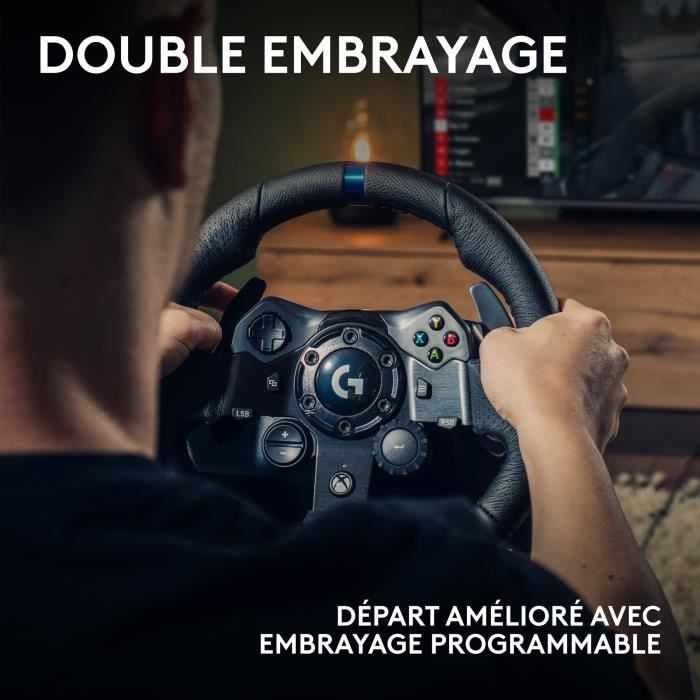 Volant de course et pédales G923 - Logitech G - Compatible Xbox serie X/S, One et PC