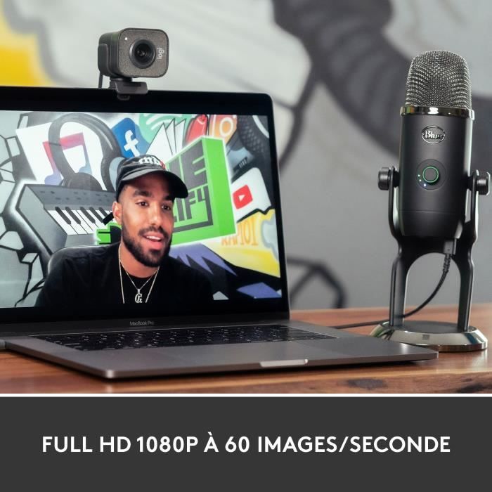 Webcam - Full HD 1080p - Logitech G - StreamCam - Microphone intégré - Graphite