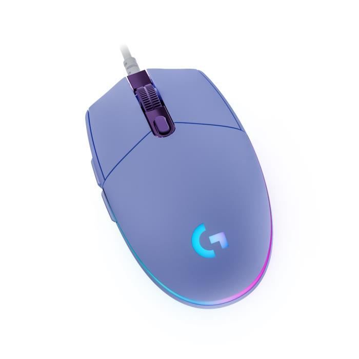 Souris gamer - Filaire - Logitech G - G203 - Lilas