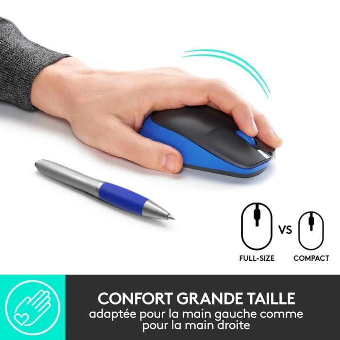 Souris - Sans fil - Logitech - M190 - Bleu