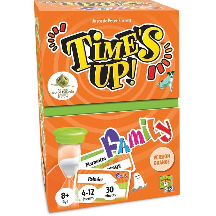 Asmodée - Repos Production - Time's Up! : Family - Version Orange - Jeu de société - a partir de 8 ans - 4 a 12 joueurs - 30