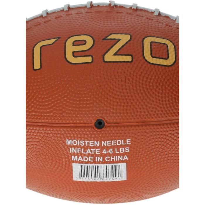 Ballon de football américain - REZO - Caoutchouc - Taille 3 - Marron - Pour loisirs