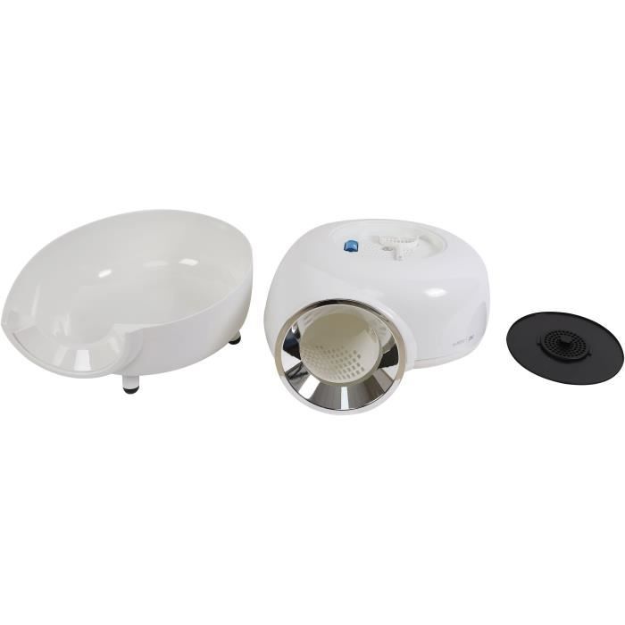 Maison de toilette pour chat - Mpets - SPACE I Blanche - Ergonomique - Filtre inclus - Facile a nettoyer