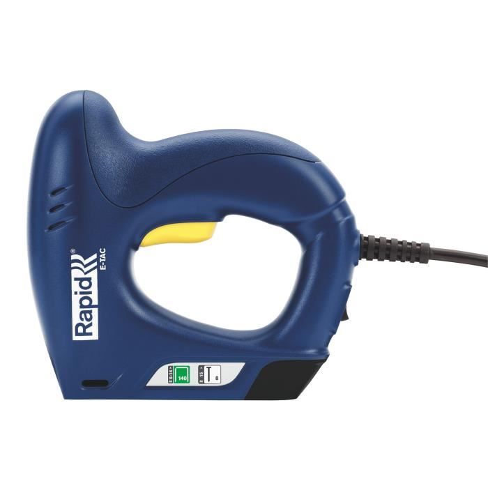 Agrafeuse électrique - RAPID - E-TAC professionnelle - Pour agrafes et clous - Coffret (Boîte+Agrafeuse+Agrafes/Clous) - (5000576)