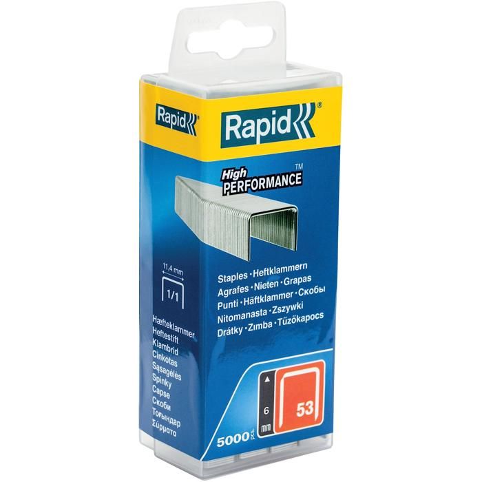 RAPID 5000 agrafes n°53 Rapid Agraf 6mm