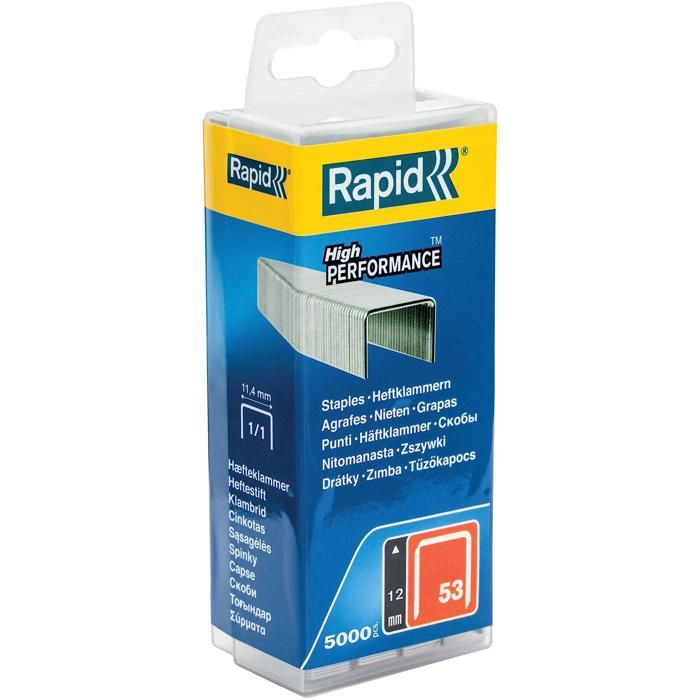 RAPID 5000 agrafes n°53 Rapid Agraf 12mm