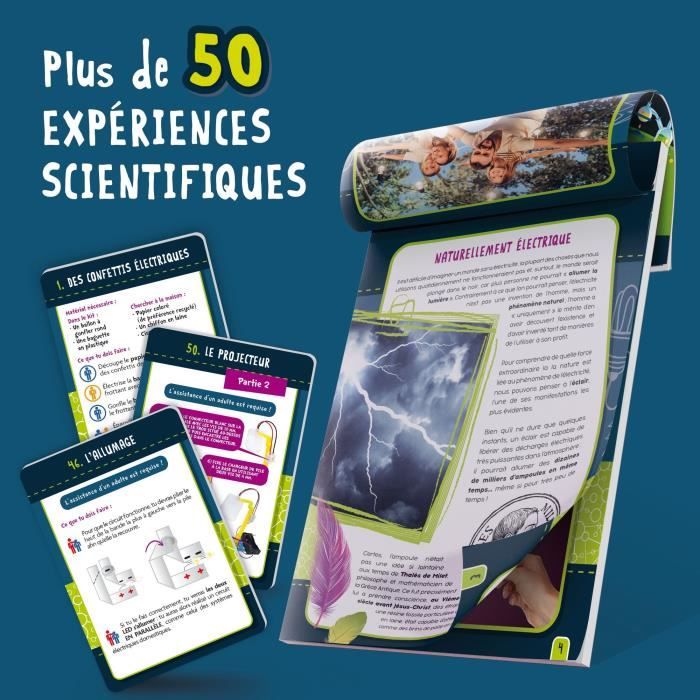 Génius Science - jeu scientifique - l'électricité - 50 expériences - LISCIANI