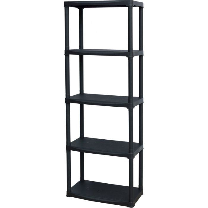 Etagere de rangement - TOOD - ETA 635 - 5 tablettes - Plastique - 60 x 30 x 176 cm - Noir