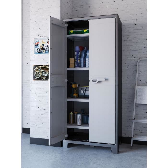 Armoire haute - KETER - TITAN - 44 x 80 x 182 cm - Gris