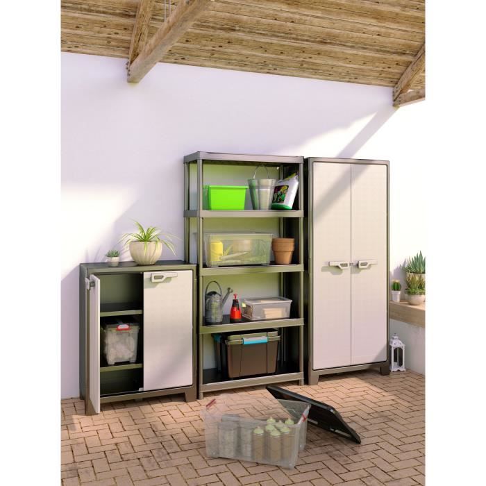 Armoire basse - KETER - TITAN - 44 x 80 x 100 cm - Gris