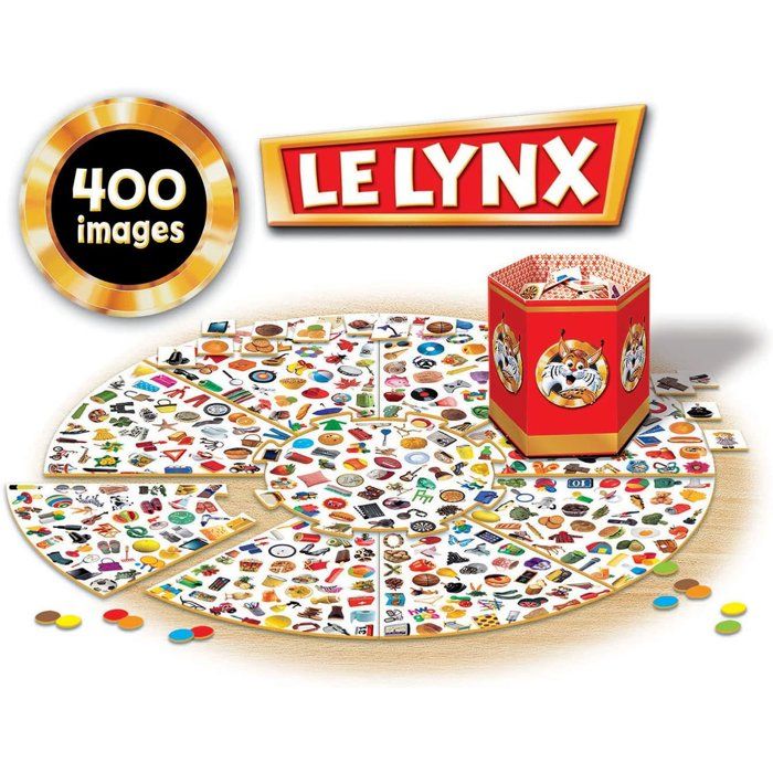 Le Lynx 400 Images, Educa, Jeu de société Famille et Enfants, Renforce la mémoire visuelle et les réflexes, des 6 Ans (16042)