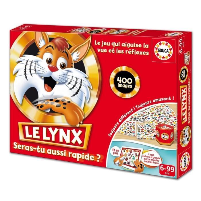 Le Lynx 400 Images, Educa, Jeu de sociÈtÈ Famille et Enfants, Renforce la mÈmoire visuelle et les rÈflexes, des 6 Ans (16042)