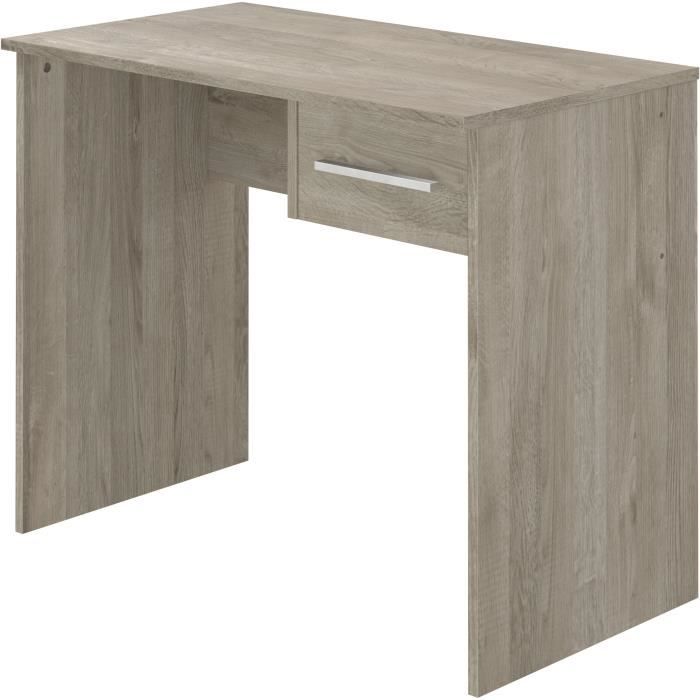 Bureau petit tiroir chene - MÈlaminÈ chene - 90 x 50 x 74 cm