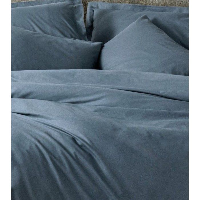 Parure de lit - 1 housse de couette 140 x 200cm + 1 taies d'oreiller 60 x 60 cm - 100% coton renforcé - Anthracite