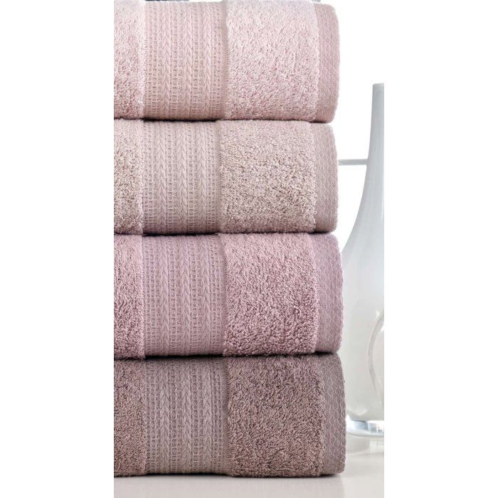 Ensemble de 4 serviettes a main - 50 x 85 cm - Poudre