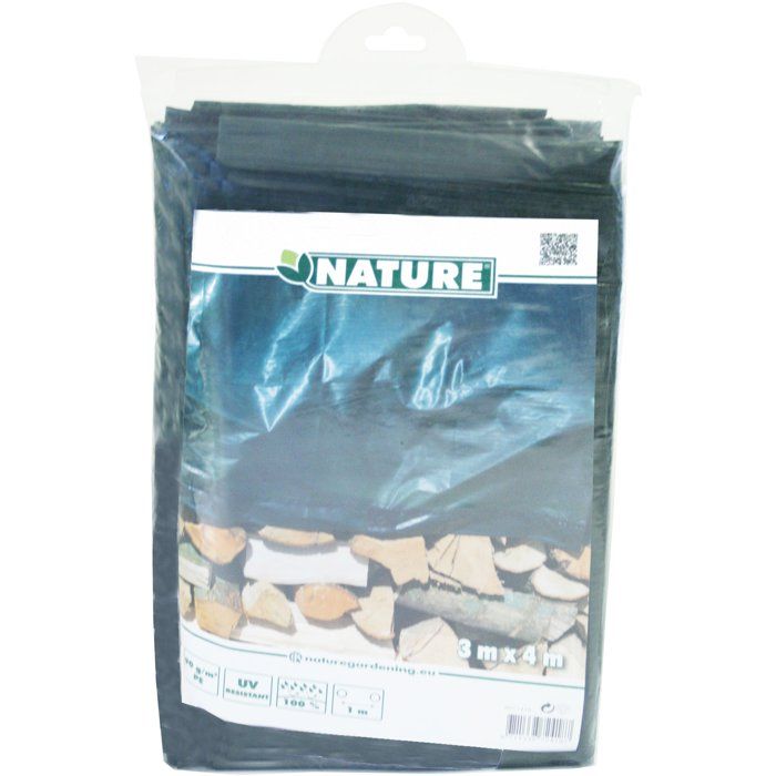Bâche de protection pour tas bois ou autres usages - NATURE - 3 x 4 m - 90g/m² - Vert