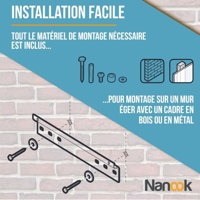 Support Mural TV NANOOK - Ultra Plat - 32-55 Pouces - pour tÈlÈs LCD et (O)LED - Noir