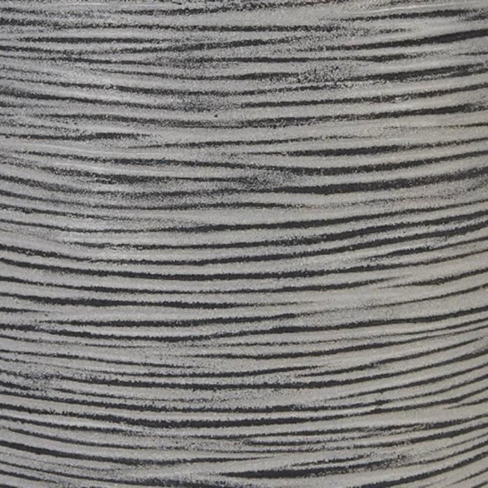 CAPI EUROPE Pot de fleurs élégant bas NATURE RIB - 46x58 cm - Anthracite